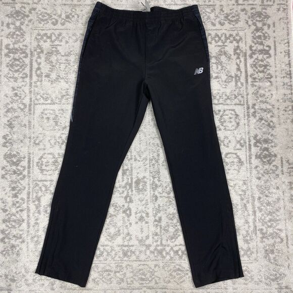 New Balance Track Pants Black & Grey Drawstring Pants Mens Size Medium - Picture 1 of 8
